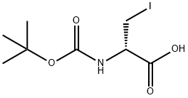 D-Alanine, N-[(1,1-dimethylethoxy)carbonyl]-3-iodo- 结构式