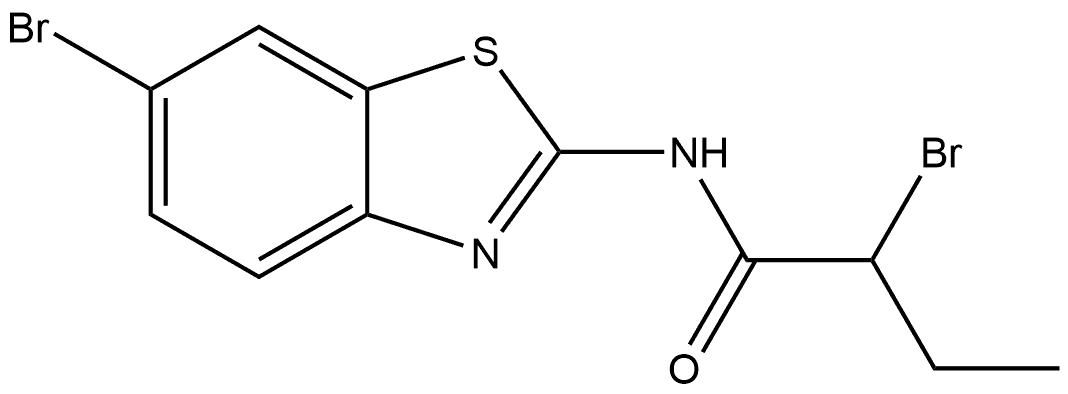 2-Bromo-N-(6-bromo-2-benzothiazolyl)butanamide 结构式
