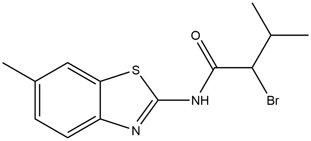 2-Bromo-3-methyl-N-(6-methyl-2-benzothiazolyl)butanamide Structure