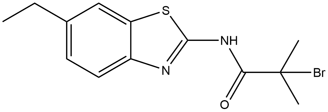 2-Bromo-N-(6-ethyl-2-benzothiazolyl)-2-methylpropanamide,944891-06-9,结构式