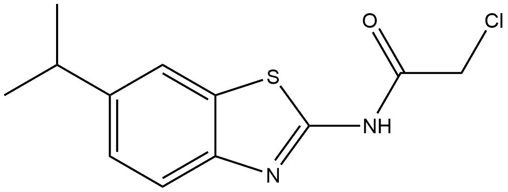 2-Chloro-N-[6-(1-methylethyl)-2-benzothiazolyl]acetamide 结构式