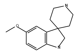 Spiro[3H-indole-3,4'-piperidine], 1,2-dihydro-5-methoxy- Structure