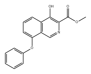 3-Isoquinolinecarboxylic acid, 4-hydroxy-8-phenoxy-, methyl ester,945740-25-0,结构式