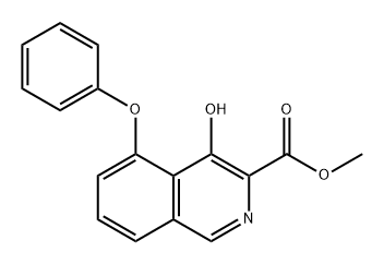 3-Isoquinolinecarboxylic acid, 4-hydroxy-5-phenoxy-, methyl ester Struktur