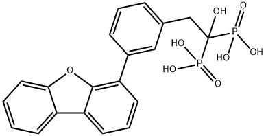 Phosphonic acid, P,P'-[2-[3-(4-dibenzofuranyl)phenyl]-1-hydroxyethylidene]bis- Structure