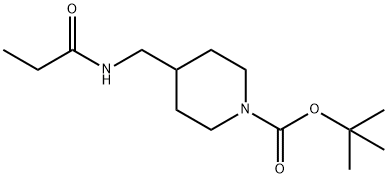 1-Piperidinecarboxylic acid, 4-[[(1-oxopropyl)amino]methyl]-, 1,1-dimethylethyl ester