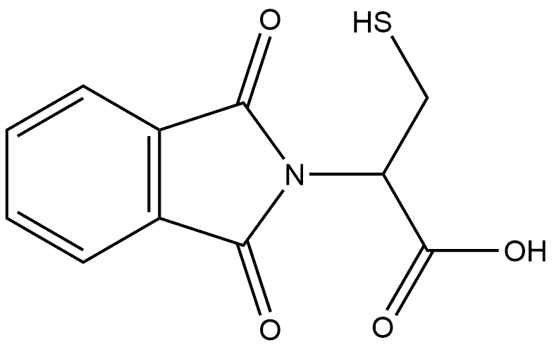 2-(1,3-二氧亚基异二氢吲哚-2-基)-3-巯基丙酸, 94733-89-8, 结构式