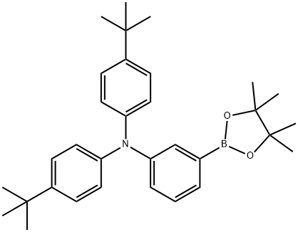 4',4'-二叔丁基-3-硼酸频哪醇酯三苯胺 结构式
