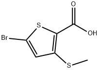 2-Thiophenecarboxylic acid, 5-bromo-3-(methylthio)- Structure