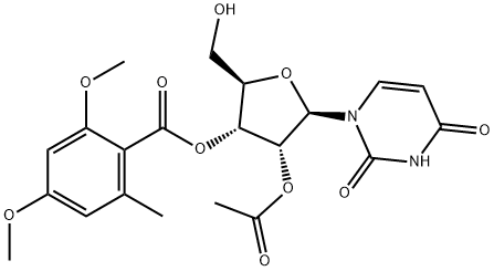 Uridine, 2'-acetate 3'-(2,4-dimethoxy-6-methylbenzoate) Structure
