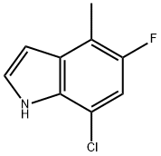 7-chloro-5-fluoro-4-methyl-1H-indole 结构式