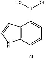 Boronic acid, B-(7-chloro-1H-indol-4-yl)- 结构式