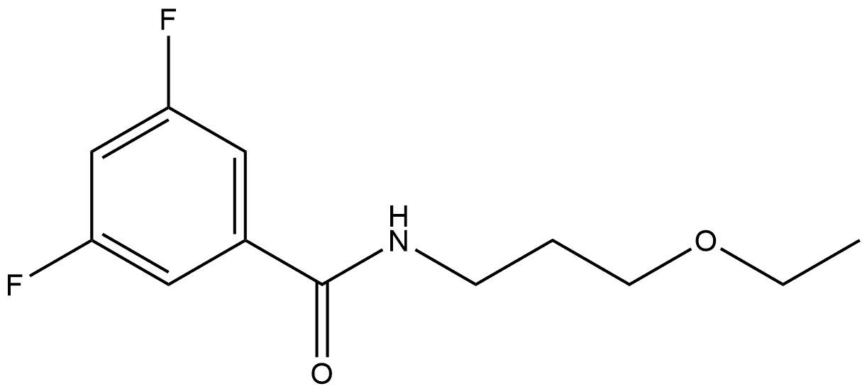 N-(3-Ethoxypropyl)-3,5-difluorobenzamide 结构式