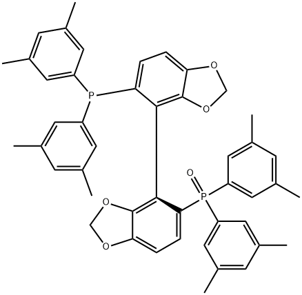 Phosphine oxide, [(4S)-5'-[bis(3,5-dimethylphenyl)phosphino][4,4'-bi-1,3-benzodioxol]-5-yl]bis(3,5-dimethylphenyl)- Struktur