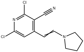 3-Pyridinecarbonitrile, 2,6-dichloro-4-[2-(1-pyrrolidinyl)ethenyl]-