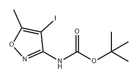 Carbamic acid, N-(4-iodo-5-methyl-3-isoxazolyl)-, 1,1-dimethylethyl ester Struktur