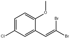 Benzene, 4-chloro-2-(2,2-dibromoethenyl)-1-methoxy- Struktur