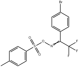 Ethanone, 1-(4-bromophenyl)-2,2,2-trifluoro-, O-[(4-methylphenyl)sulfonyl]oxime Structure