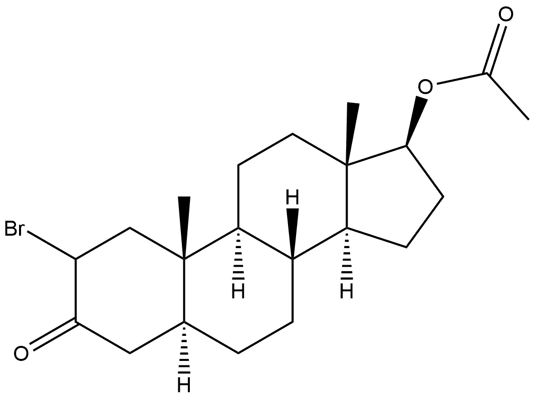 Androstan-3-one, 17-(acetyloxy)-2-bromo-, (5α,17β)-