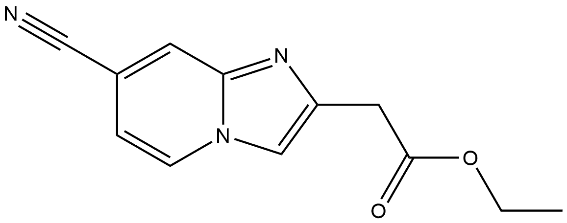 ethyl 2-(7-cyanoimidazo[1,2-a]pyridin-2-yl)acetate Struktur