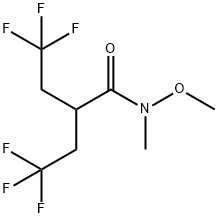 Butanamide, 4,4,4-trifluoro-N-methoxy-N-methyl-2-(2,2,2-trifluoroethyl)- Struktur