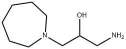 1-アミノ-3-(1-アゼパニル)-2-プロパノール 化学構造式