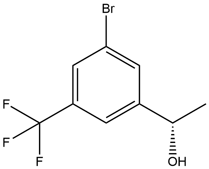 Benzenemethanol, 3-bromo-α-methyl-5-(trifluoromethyl)-, (αS)- Struktur