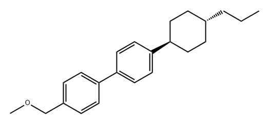 4（トランス4プロピルシクロヘキシル）4’メトキシメチルビフェニル 化学構造式