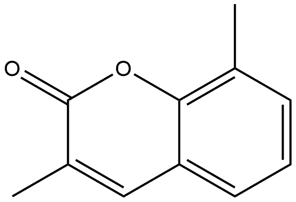 3,8-二甲基-2H-色烯-2-酮 结构式