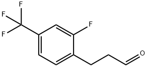 Benzenepropanal, 2-fluoro-4-(trifluoroMethyl)- (or 3-(2-Fluoro-4-trifluoroMethylphenyl)propionaldehyde ) Structure