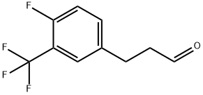 Benzenepropanal, 4-fluoro-3-(trifluoroMethyl)- (or 3-(4-Fluoro-3-trifluoroMethylphenyl)propionaldehyde ) Structure