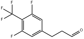 Benzenepropanal, 3,5-difluoro-4-(trifluoroMethyl)- (or 3-(3,5-Difluoro-4-trifluoroMethylphenyl)propionaldehyde ) Structure