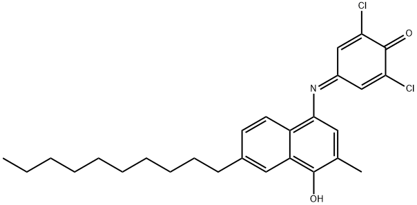 7-(n-decyl)-2-methyl-4-(3',5'-dichlorophen-4'-one)indonaphthal-1-ol Structure