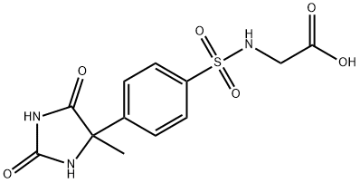 ((4-(4-甲基-2,5-二氧咪唑啉-4-基)苯基)磺酰基)甘氨酸 结构式