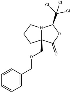(3R,7AR)-7A-((苄氧基)甲基)-3-(三氯甲基)四氢-1H,3H-吡咯并[1,2-C]噁唑-1-酮,956580-27-1,结构式