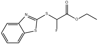 Acetic acid, 2-(2-benzothiazolylthio)-2-fluoro-, ethyl ester 结构式