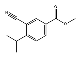 Benzoic acid, 3-cyano-4-(1-methylethyl)-, methyl ester Struktur