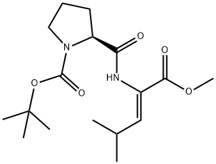 N-butyloxycarbonyl-prolyl-dehydroleucine methyl ester Structure