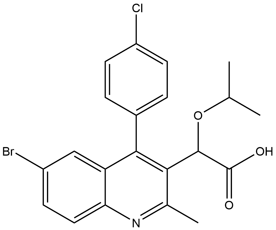 [6-Bromo-4-(4-chlorophenyl)-2-methyl-3-quinolinyl](isopropoxy)acetic acid|