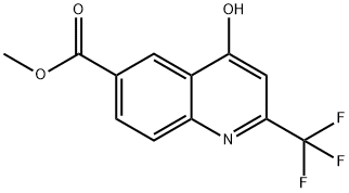 6-Quinolinecarboxylic acid, 4-hydroxy-2-(trifluoromethyl)-, methyl ester Structure