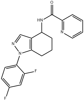 2-Pyridinecarboxamide, N-[1-(2,4-difluorophenyl)-4,5,6,7-tetrahydro-1H-indazol-4-yl]- 结构式