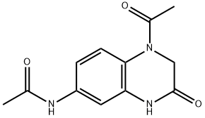 Acetamide, N-?(1-?acetyl-?1,?2,?3,?4-?tetrahydro-?3-?oxo-?6-?quinoxalinyl)?- Struktur