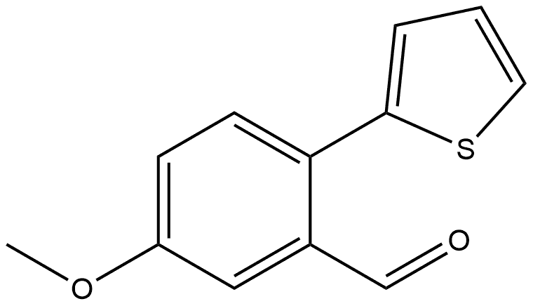 5-methoxy-2-(thiophen-2-yl)benzaldehyde Structure