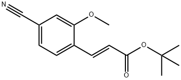 2-Propenoic acid, 3-(4-cyano-2-methoxyphenyl)-, 1,1-dimethylethyl ester, (2E)- Structure