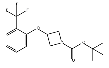 1-Azetidinecarboxylic acid, 3-[2-(trifluoromethyl)phenoxy]-, 1,1-dimethylethyl ester Structure