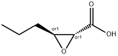 2-Oxiranecarboxylic acid, 3-propyl-, (2R,3S)-rel- Struktur