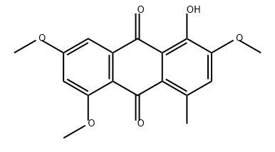 9,10-Anthracenedione, 1-hydroxy-2,5,7-trimethoxy-4-methyl- 化学構造式
