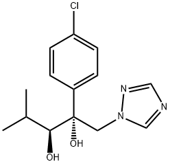 2,3-Pentanediol, 2-(4-chlorophenyl)-4-methyl-1-(1H-1,2,4-triazol-1-yl)-, (R*,S*)- (9CI) Struktur