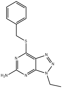 Triazolo[4,5-d]pyrimidine, 3H-v-,5-amino-7-benzylthio-3-ethyl- 结构式