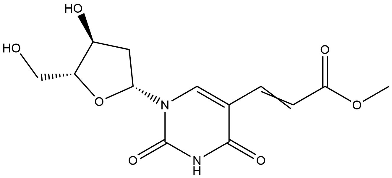 2-Propenoic acid, 3-[1-(2-deoxy-β-D-erythro-pentofuranosyl)-1,2,3,4-tetrahydro-2,4-dioxo-5-pyrimidinyl]-, methyl ester